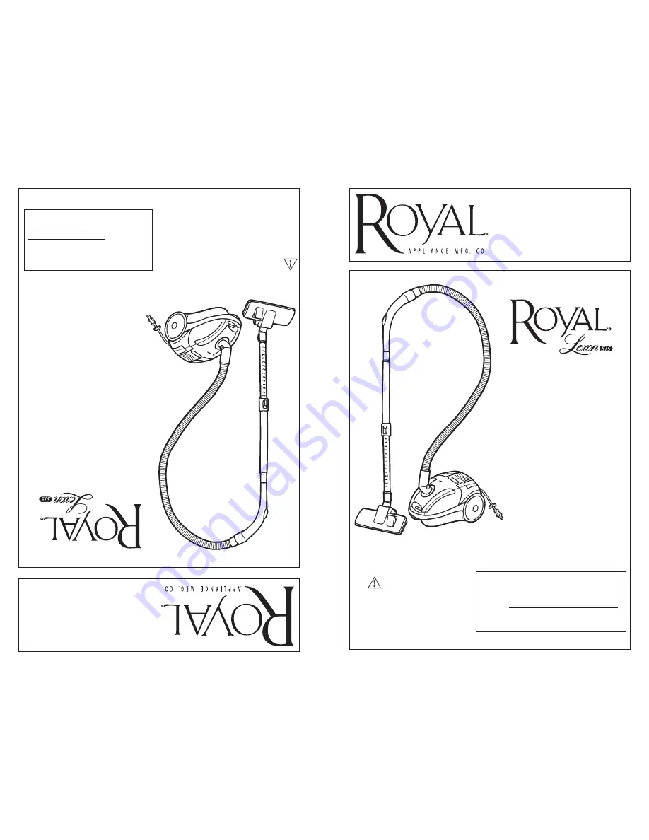 Royal LEXON S15 Owner'S Manual Download Page 1