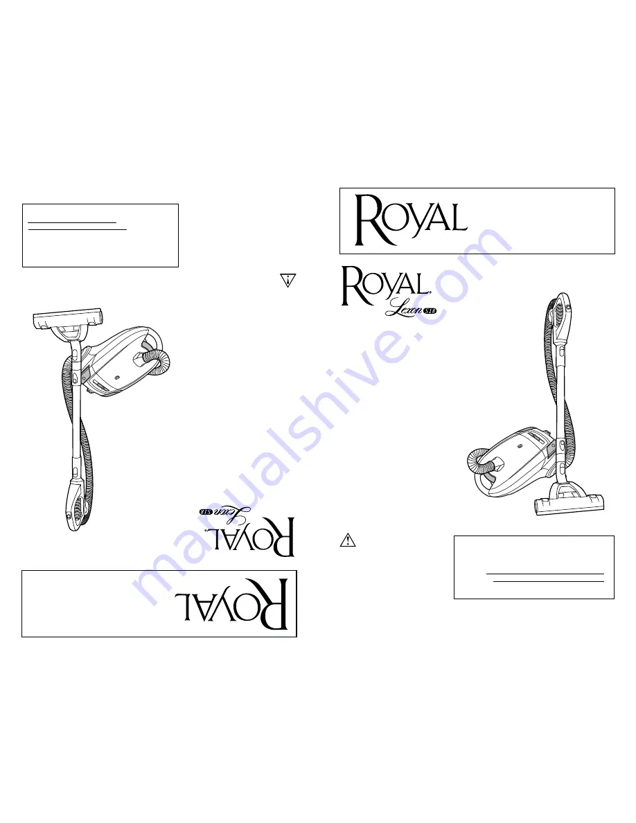 Royal Lexon S18 Owner'S Manual Download Page 1