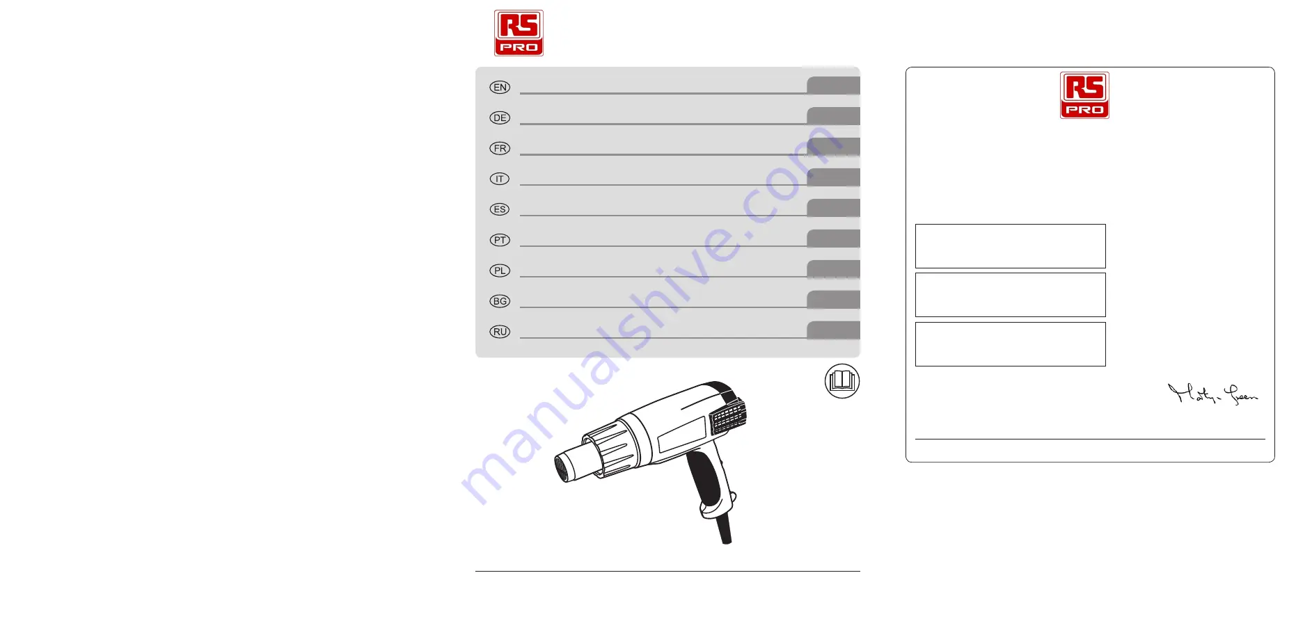 RS PRO 778-1860 Original Instructions Manual Download Page 1