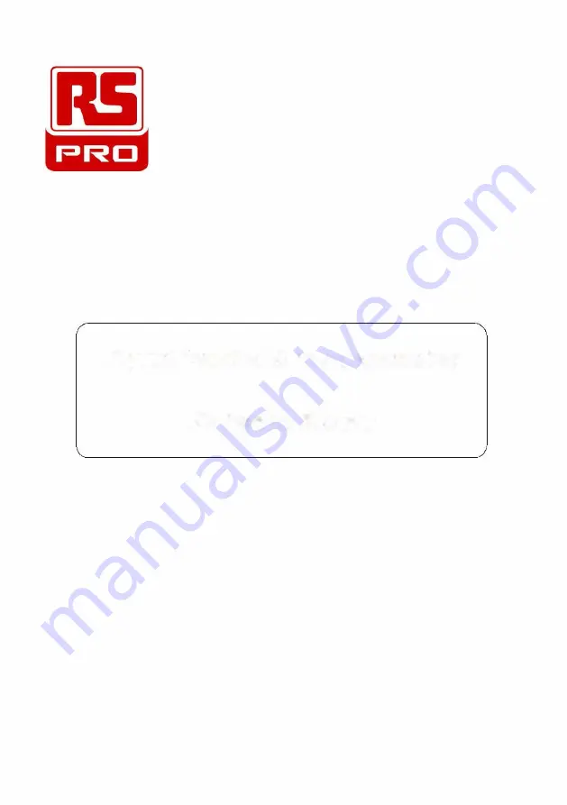 RS PRO RS-30050 User Manual Download Page 2