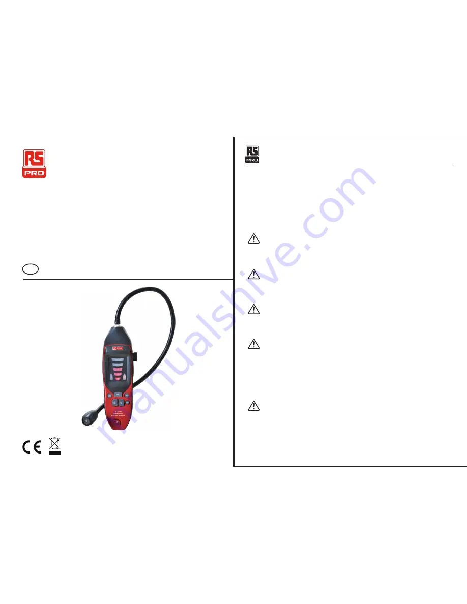 RS PRO RS GD-36 Instruction Manual Download Page 9