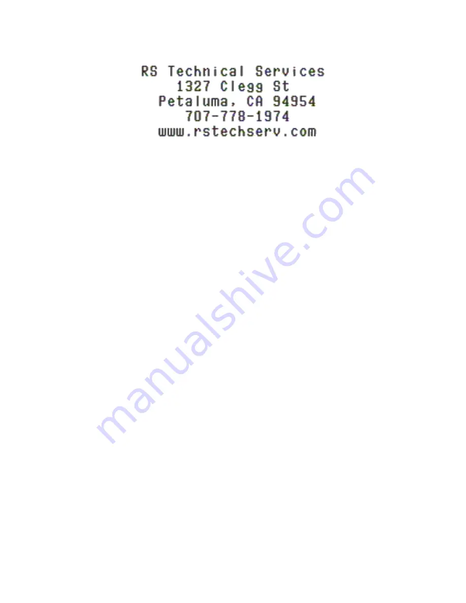 RS Technical Services 40-3510 Operation Manual Download Page 8