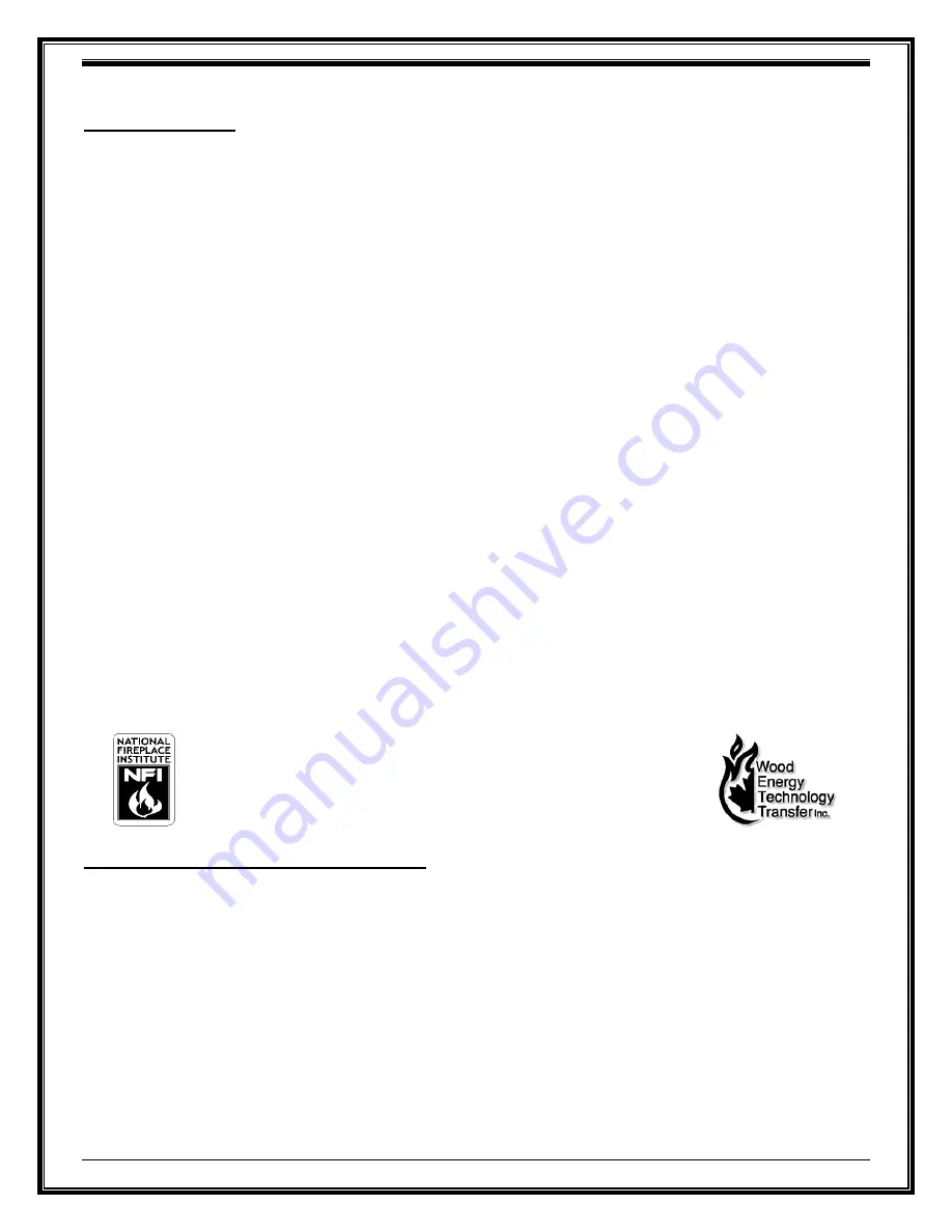 RSF Woodburning Fireplaces DELTA FUSION Owner'S Manual Download Page 3