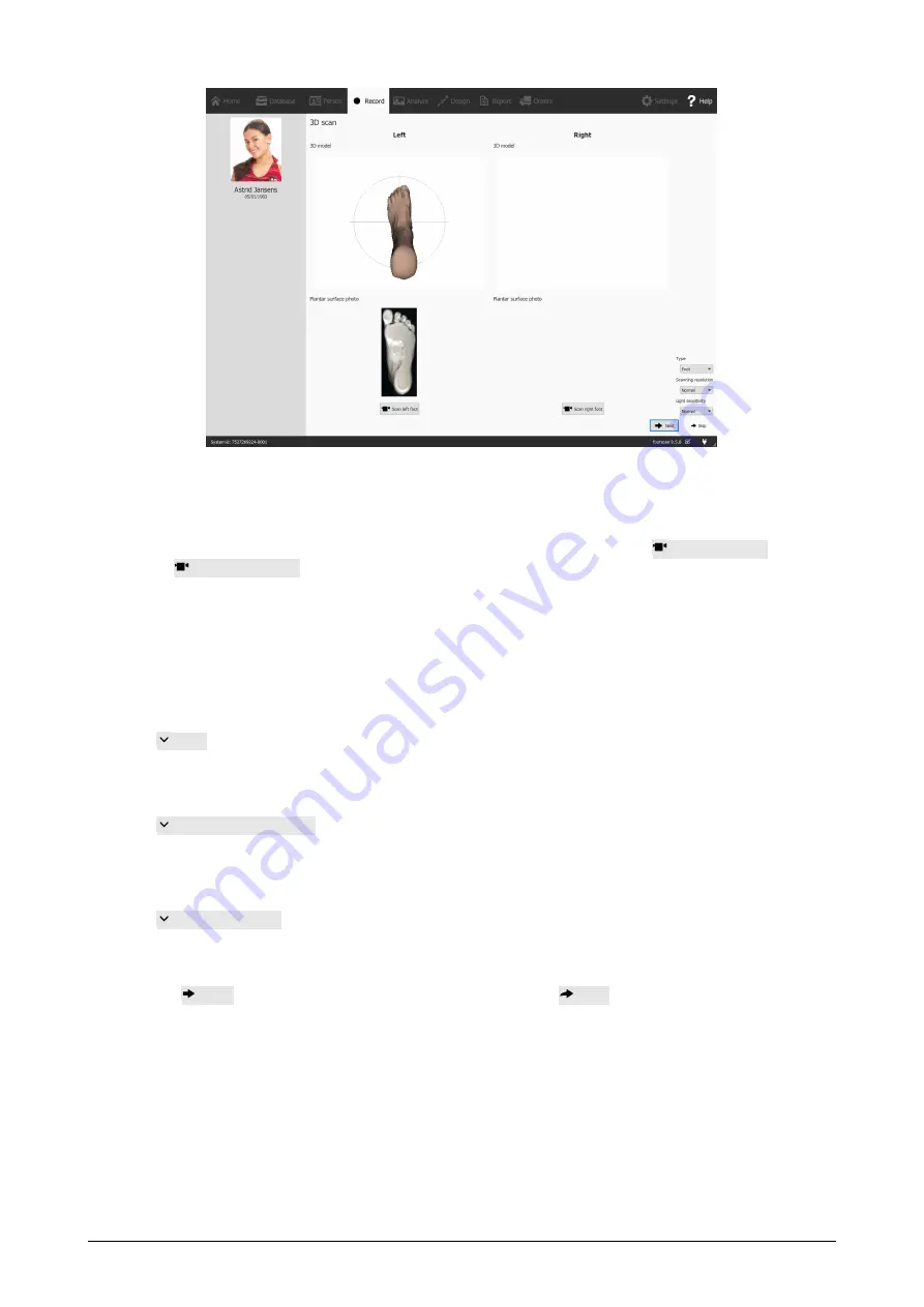 RSscan footscan User Manual Download Page 84