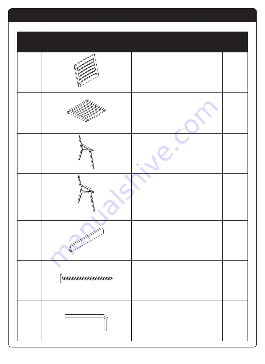 rst brands OP-AWTS-VGHN-CHAIR Assembly Instructions Manual Download Page 2