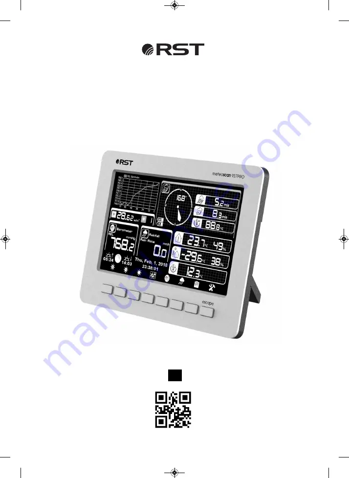 RST meteoscan 937PRO Скачать руководство пользователя страница 1