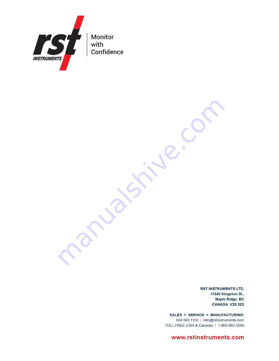 RST VW2106 Manual Download Page 1