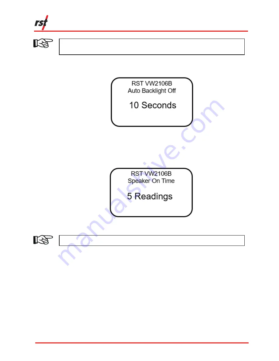 RST VW2106 Manual Download Page 8