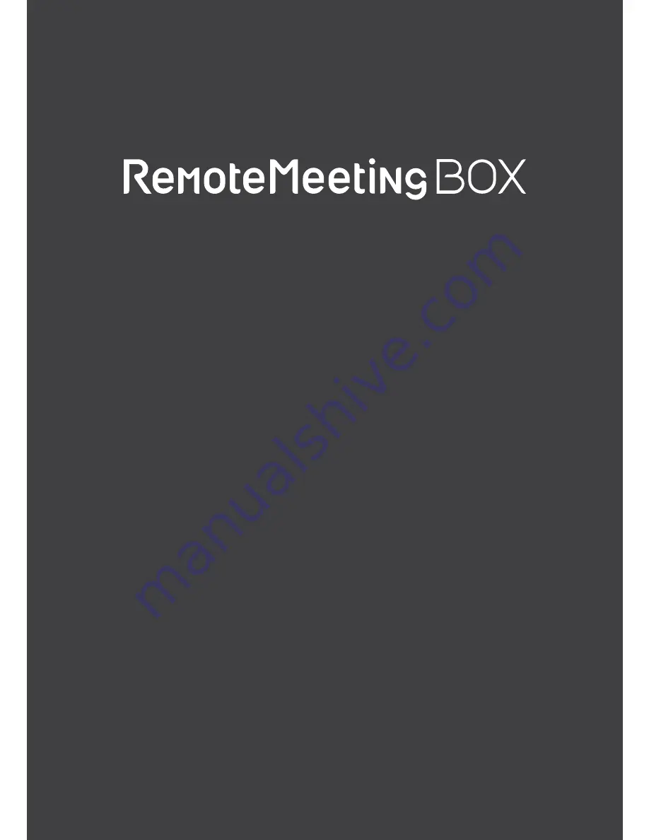 RSupport RemoteMeeting BOX CST03B User Manual Download Page 1