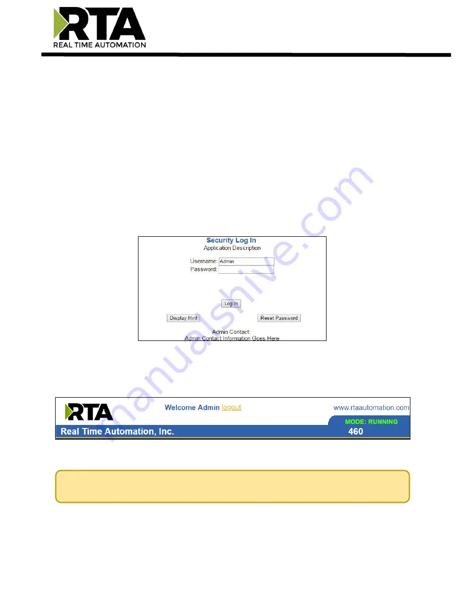 RTA 460ESUS-NNA4 Product User Manual Download Page 60