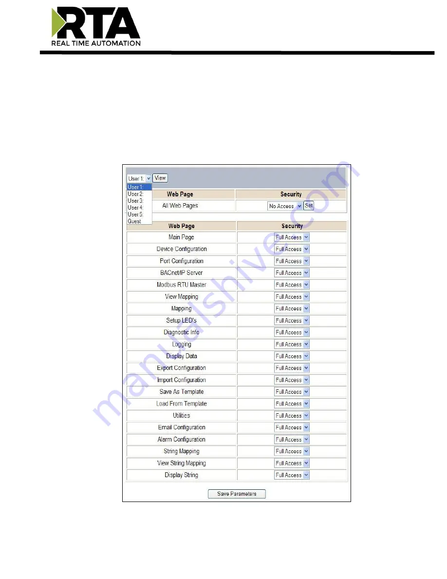 RTA 460PSTCP-NNA4 Product User Manual Download Page 72