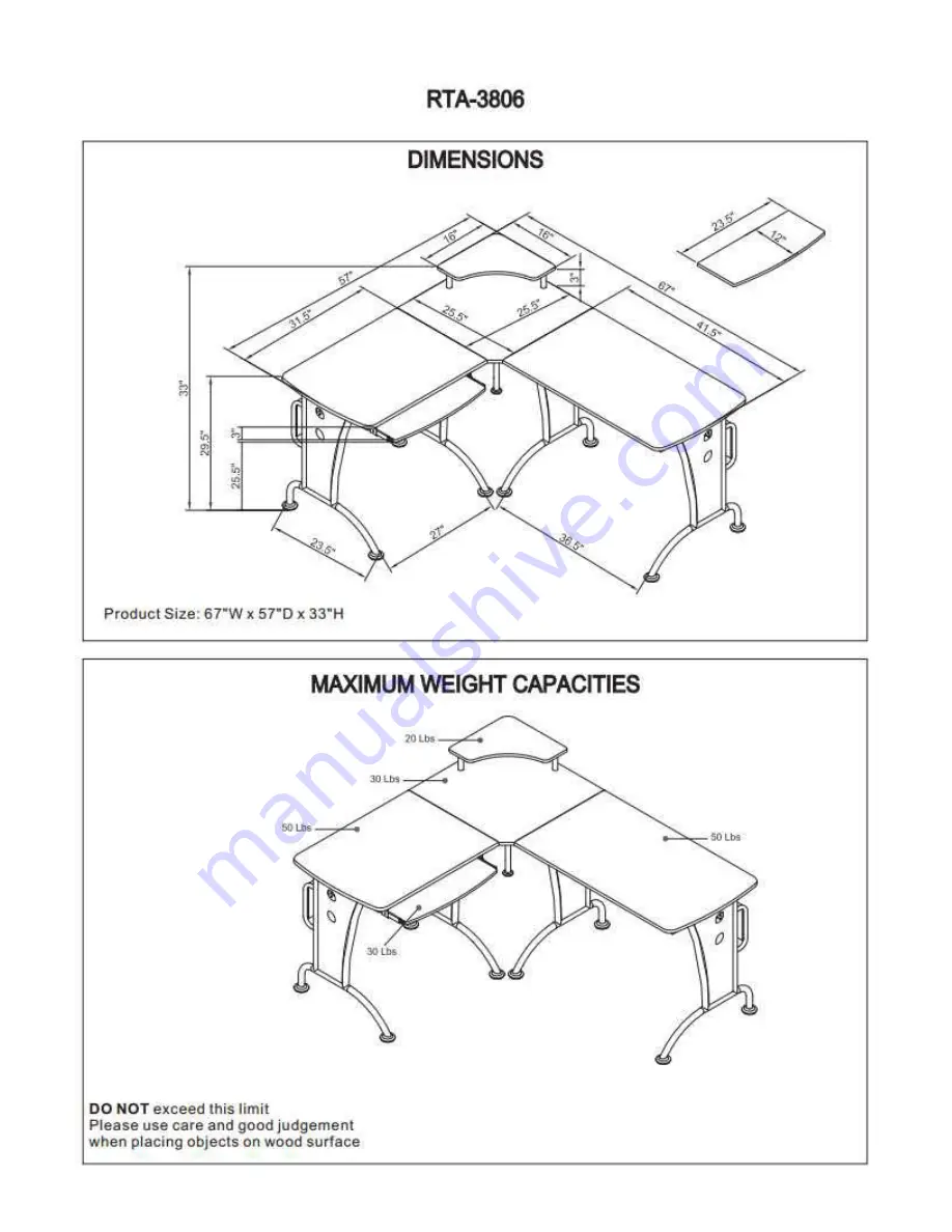 RTA rta-3806 Assembly Instructions Manual Download Page 3