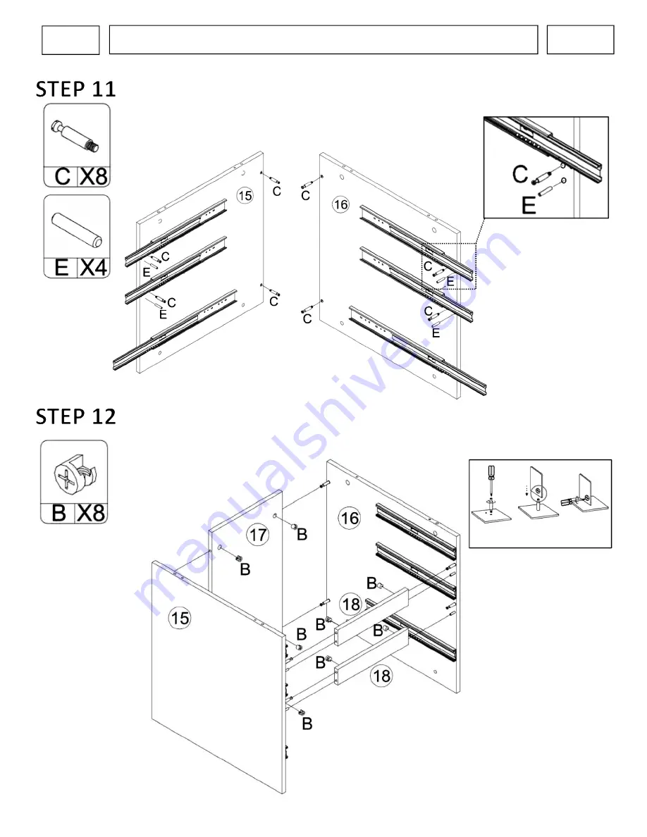 RTA TECHNI MOBILi RTA-1305 Assembly Instructions Manual Download Page 11