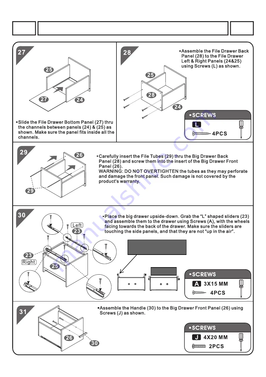 RTA Techni Mobili RTA-325 Assembly Instructions Manual Download Page 13