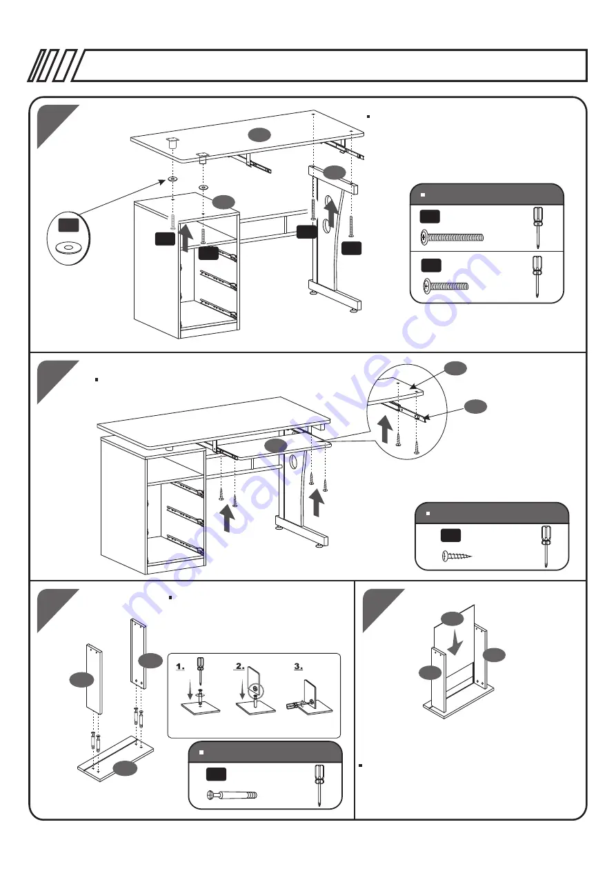 RTA Techni Mobili RTA - 3520 Assembly Instuctions Download Page 10