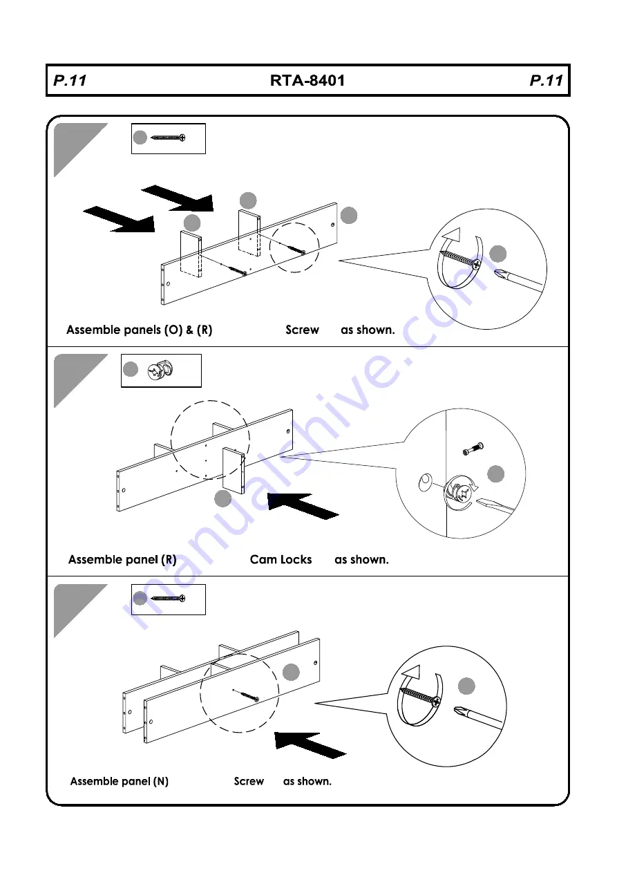 RTA Techni Mobili RTA-8401 Assembly Instructions Manual Download Page 11