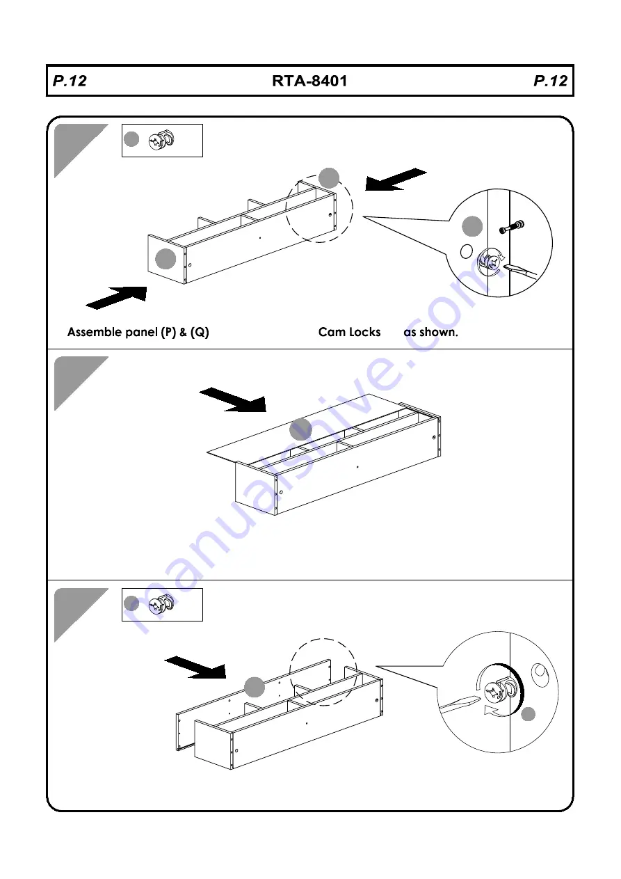 RTA Techni Mobili RTA-8401 Assembly Instructions Manual Download Page 12