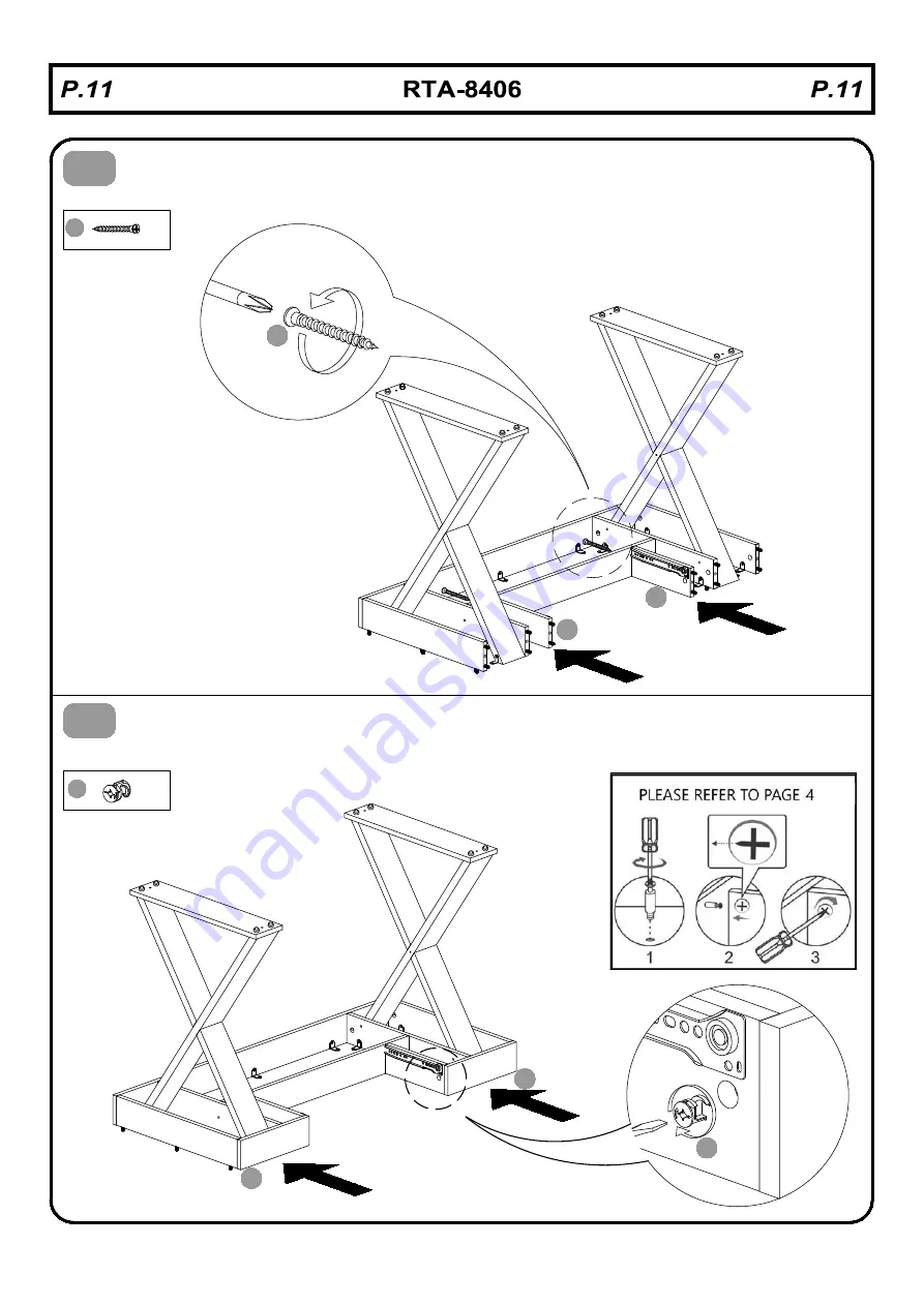 RTA Techni Mobili RTA-8406 Assembly Instructions Manual Download Page 11