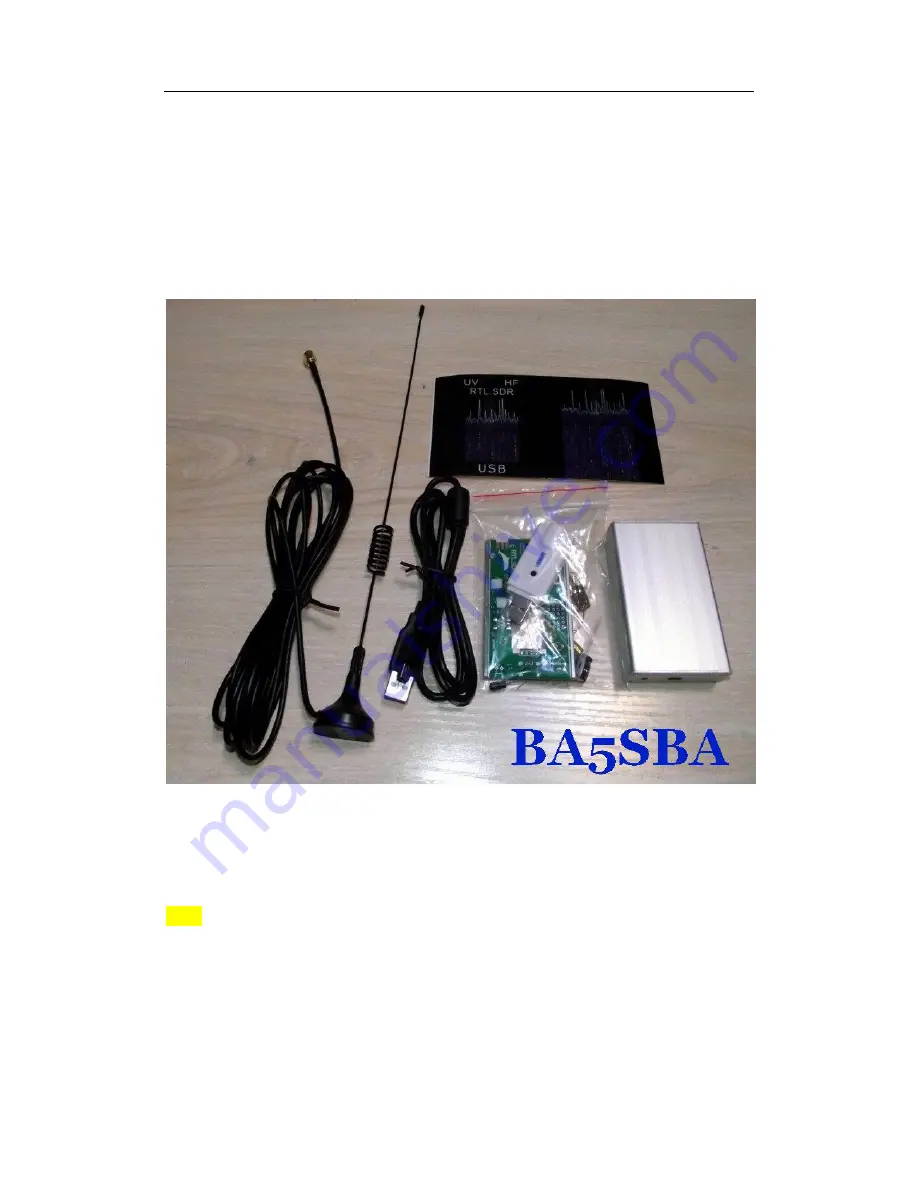 RTL SDR BA5SBA Installation Instructions Manual Download Page 1