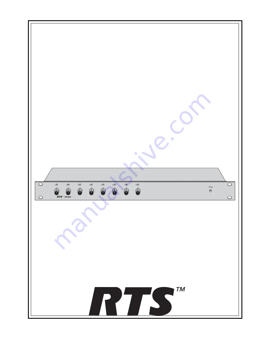 RTS IFB-828 Скачать руководство пользователя страница 1