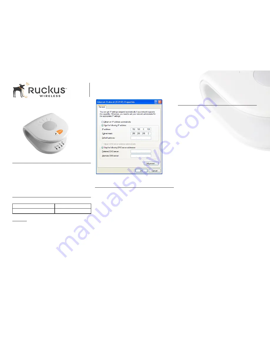 Ruckus Wireless MF2900 Quick Setup Manual Download Page 1