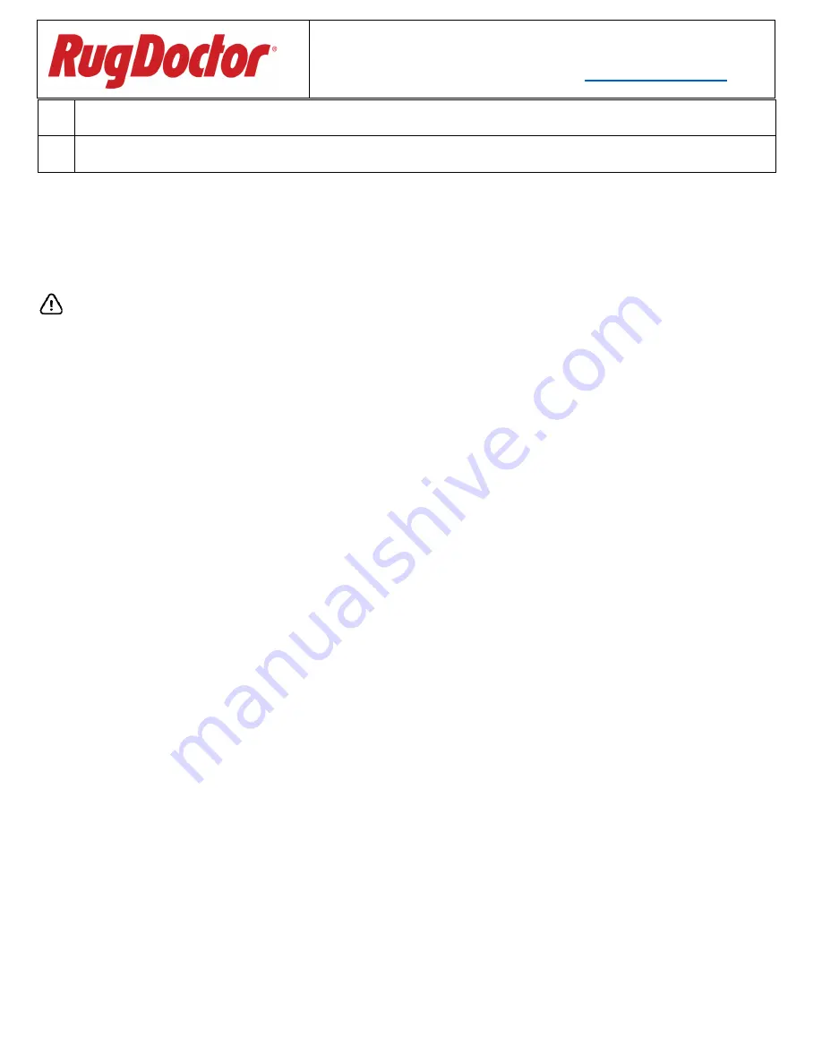 RugDoctor PRO DSC-1R Customer Operation And Safety Manual Download Page 2