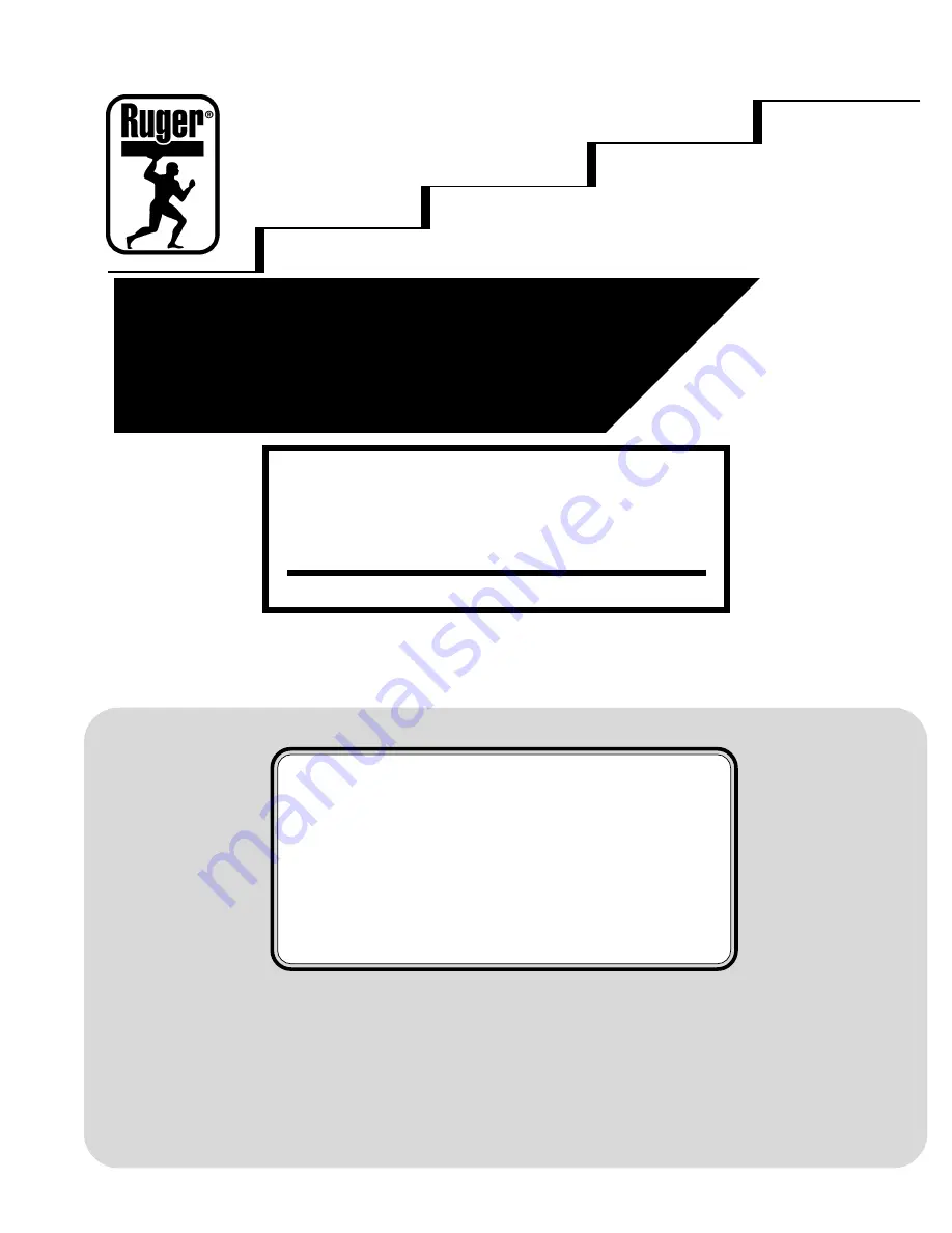 Ruger RC1000S Operator'S Manual Download Page 1