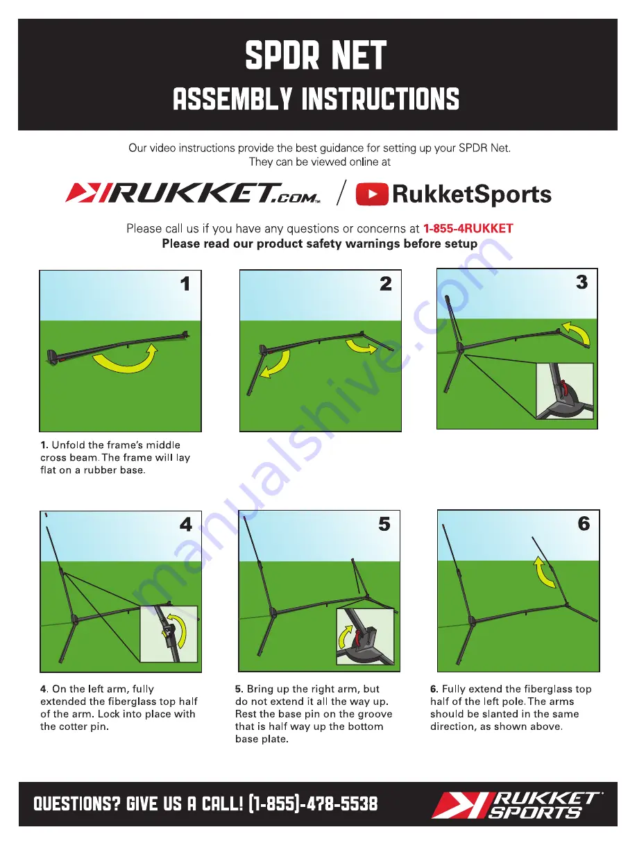 Rukket SPDR NET Assembly Instructions Download Page 1