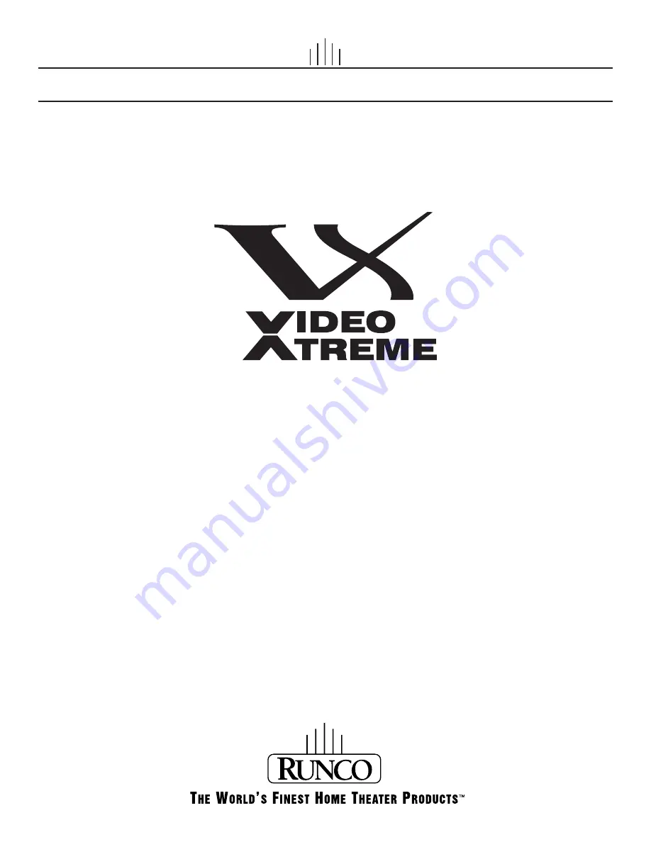 Runco Video Xtreme VX-2c Owner'S Operating Manual Download Page 1