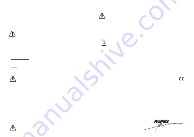 Rupes AR11S Translation Of Original Operating Instructions Download Page 17