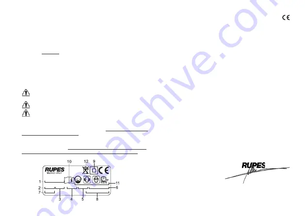 Rupes EK150AE Operating And Maintenance Instructions Manual Download Page 14