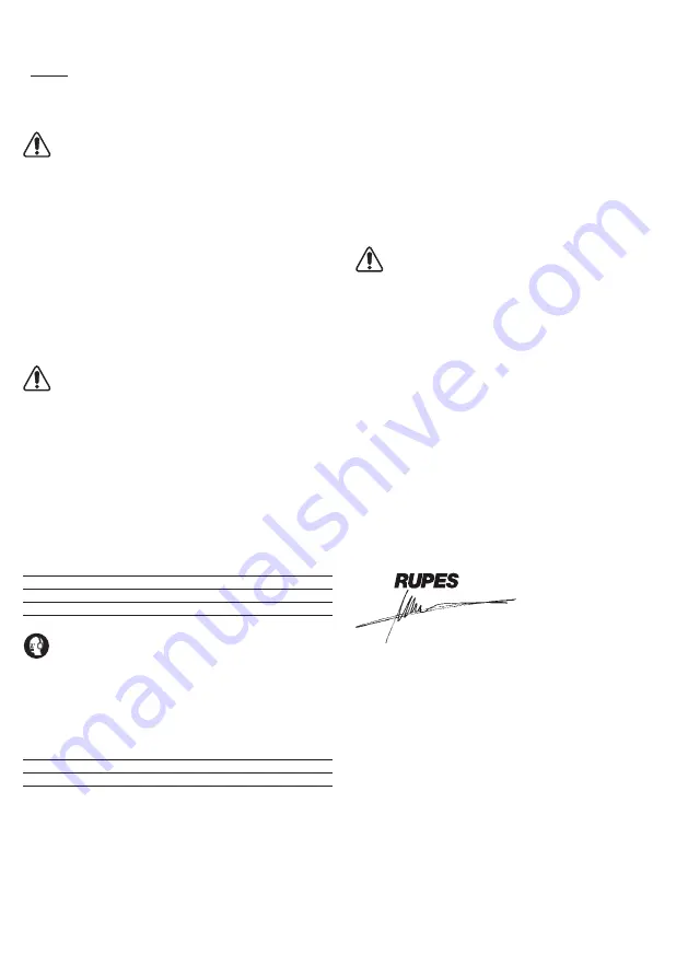 Rupes LH 16 ENS Operating And Maintenance Instructions Manual Download Page 13