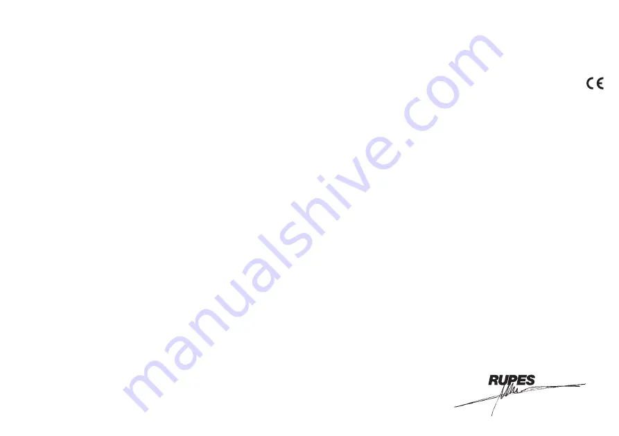 Rupes LH75P Operating And Maintenance Instructions Manual Download Page 9