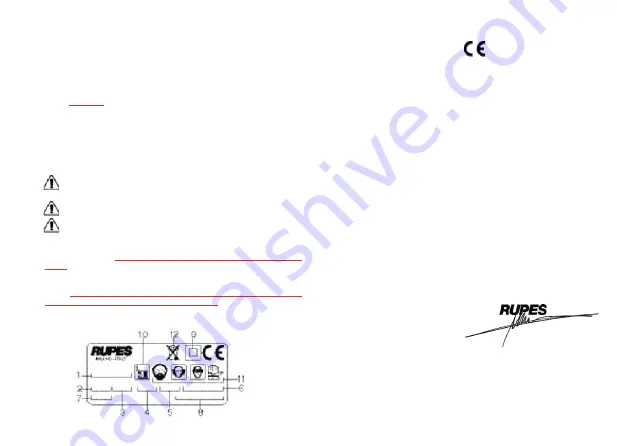 Rupes SM43N Operating And Maintenance Instructions Manual Download Page 15