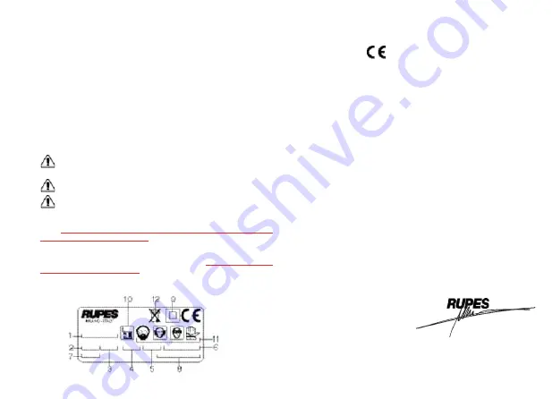 Rupes SM43N Operating And Maintenance Instructions Manual Download Page 27