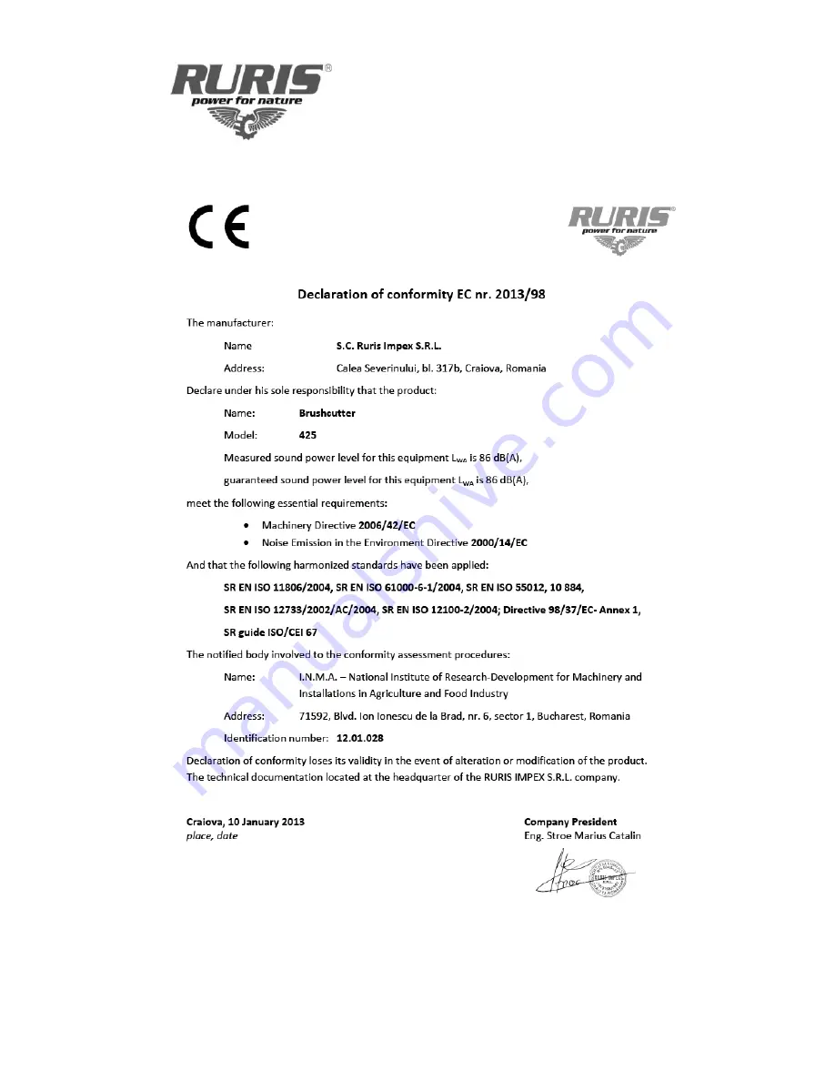 Ruris 425 User Manual Download Page 25