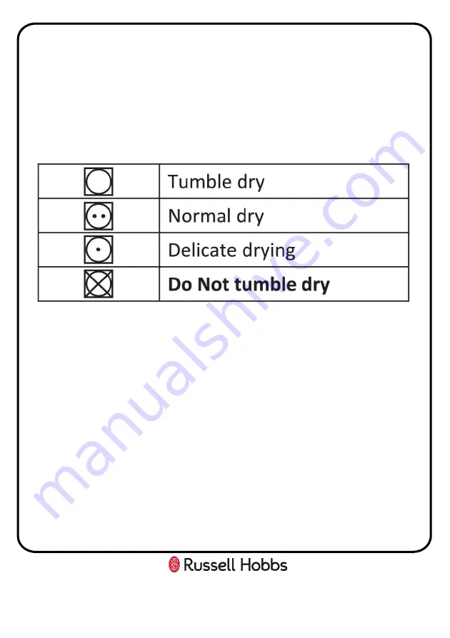 Russell Hobbs RH3VTD400 Instruction Manual Download Page 16