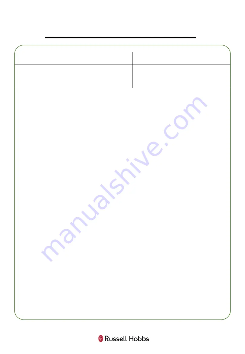 Russell Hobbs RHFM2363 User Manual Download Page 12