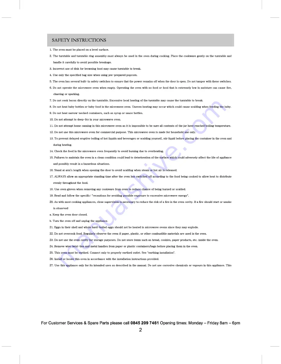 Russell Hobbs RHM2017 Instruction Manual Download Page 3