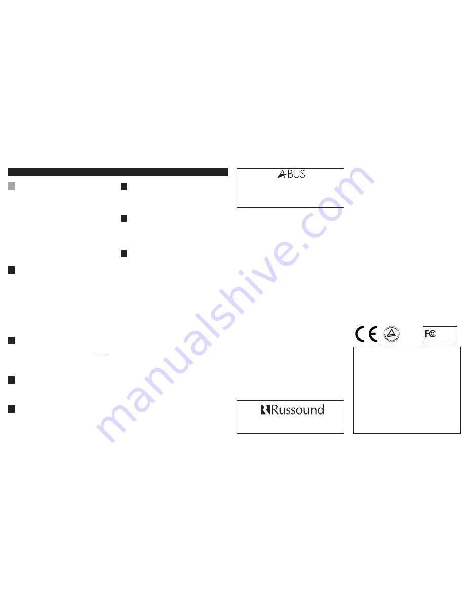 Russound A-BUS A-VC2 Instruction Manual Download Page 2