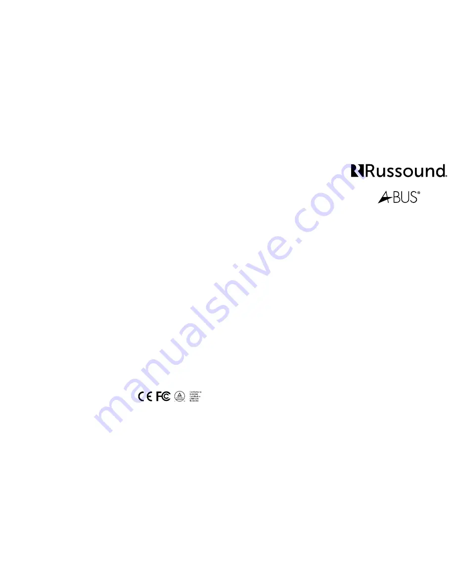 Russound A-H484 Installation Manual Download Page 1