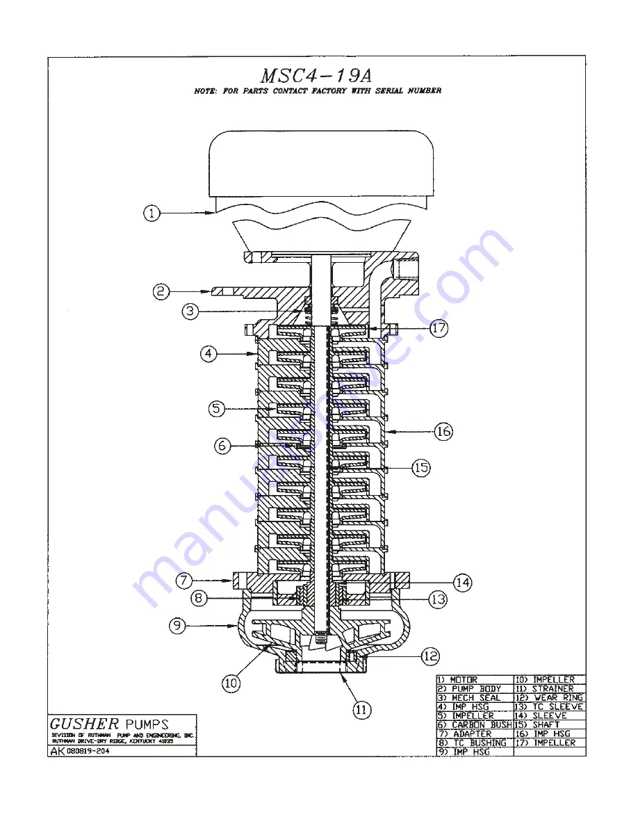 RUTHMAN GUSHER PUMPS MSC4 Series Скачать руководство пользователя страница 9