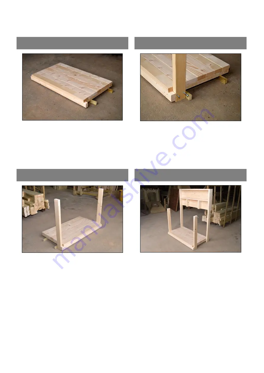 Rutland County Garden Furniture Rutland workbench with back board Assembly Instructions Download Page 3