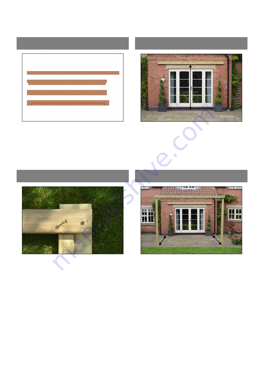 Rutland County Rutland Box Lean-to Pergola Assembly Instructions Download Page 2