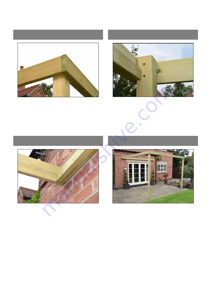 Rutland County Rutland Box Lean-to Pergola Assembly Instructions Download Page 3