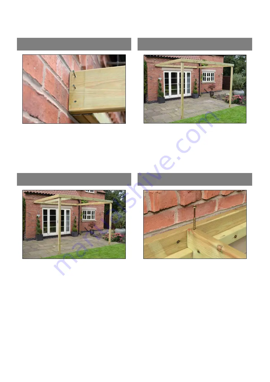 Rutland County Rutland Box Lean-to Pergola Assembly Instructions Download Page 4