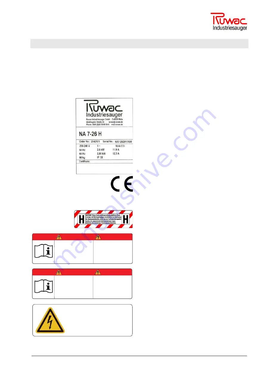 Ruwac industriesauger NA 7-26 Скачать руководство пользователя страница 11