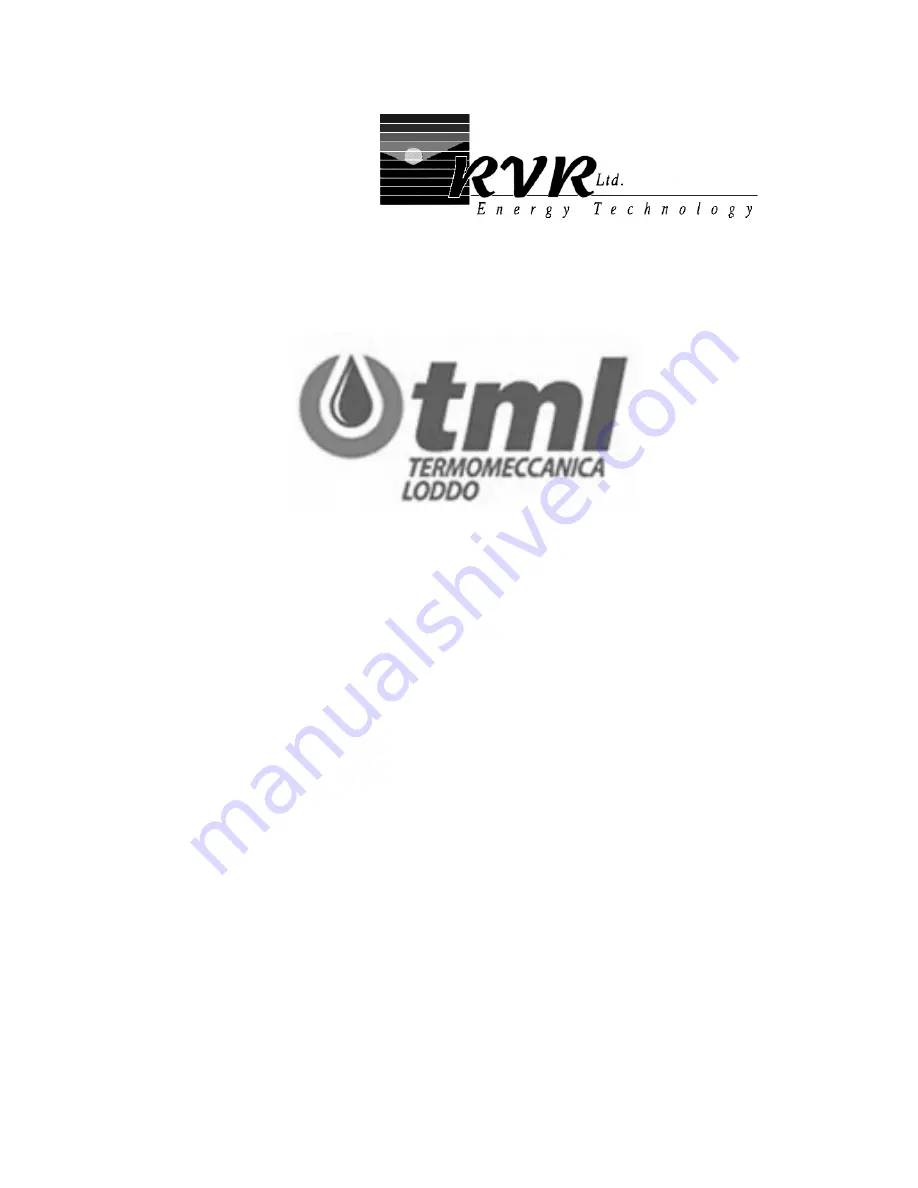 RVR Energy Technology TML SF Installation And Operating Instructions Manual Download Page 1