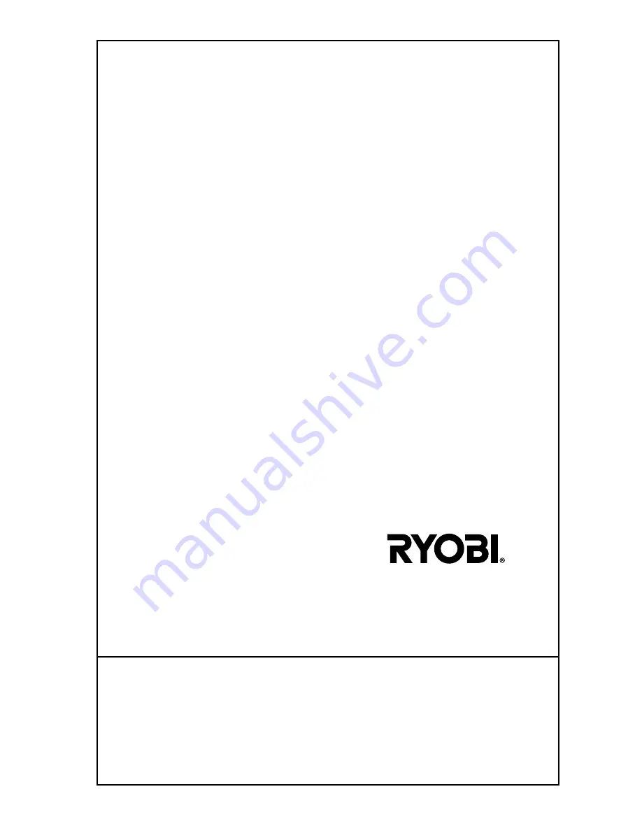 Ryobi 170r Operator'S Manual Download Page 14