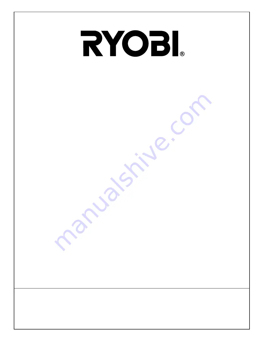 Ryobi 2800r Operator'S Manual Download Page 20